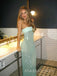 Mermaid Sage Green Sequins Strapless Long Evening Prom Dresses, MR9457