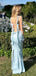 Lovely Soft Satin Mermaid Long Evening Prom Dresses, MR9482