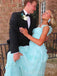 Morden Blue Chiffon A-line Long Evening Prom Dresses, MR9507