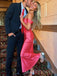 Lovely Off Shoulder Satin Backless Long Evening Prom Dresses, MR9524