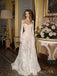 Formal Off Shoulder Long Sleeves A-line Lace Long Wedding Dresses, MR9552
