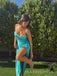 Elegant Spaghetti Straps Blue Long Evening Prom Dresses, MR9559