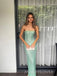 Simple Mermaid Sequins Strapless Long Evening Prom Dresses, MR9560