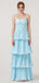 Lovely Blue Chiffon A-line Long Evening Prom Dresses, MR9565