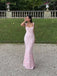 Formal Straps Mermaid Pink Long Evening Prom Dresses, MR9586