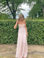 Floor-length Spaghetti Straps Pink Long Evening Prom Dresses, MR9589