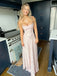 Floor-length Spaghetti Straps Pink Long Evening Prom Dresses, MR9589