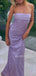 Sexy Purple Lace Mermaid Long Evening Prom Dresses, Strapless Prom Dress, MR9599