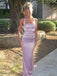Halter Mermaid Satin Long Evening Prom Dresses, MR9610
