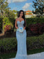 Sparkly Blue Sequins Mermaid Long Evening Prom Dresses, Sweetheart Prom Dress, MR9614