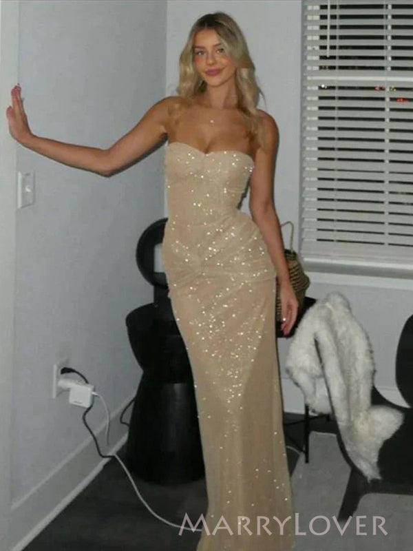 Sexy Sweetheart Mermaid Sparkly Long Evening Prom Dresses, MR9624