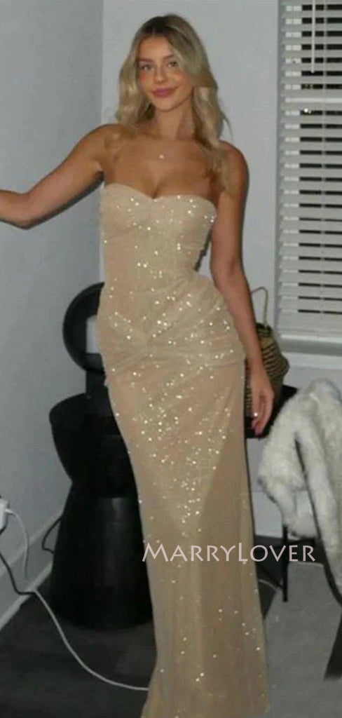 Sexy Sweetheart Mermaid Sparkly Long Evening Prom Dresses, MR9624