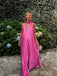 Deep V-neck Pink Long Evening Prom Dresses, A-line Prom Dress, MR9633