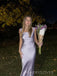 Formal Mermaid Lilac Satin Long Evening Prom Dresses, MR9649