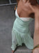 Sweetheart Sage Green Chiffon Long Evening Prom Dresses, MR9663
