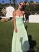 Sweetheart Sage Green Chiffon Long Evening Prom Dresses, MR9663