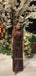 Lovely Brown Chiffon Mermaid Long Evening Prom Dresses, MR9734