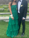 Sweetheart Green Chiffon Backless Long Evening Prom Dresses, MR9751