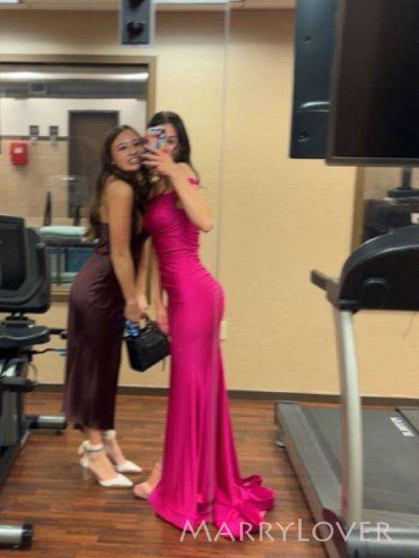 Elegant Off Shoulder Mermaid Side Slit Long Evening Prom Dresses, MR9769