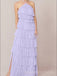 Halter Lavender Tulle Long Evening Prom Dresses, MR9773