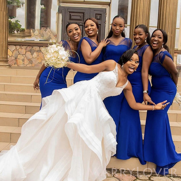 affordable bridesmaid dresses near me Royal Blue Mermaid Sweetheart Cheap Bridesmaid Dresses , MRB0032 – MarryLover