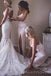 Spaghetti Straps Mermaid Satin Sequins Long Custom Bridesmaid Dresses , MRB0051