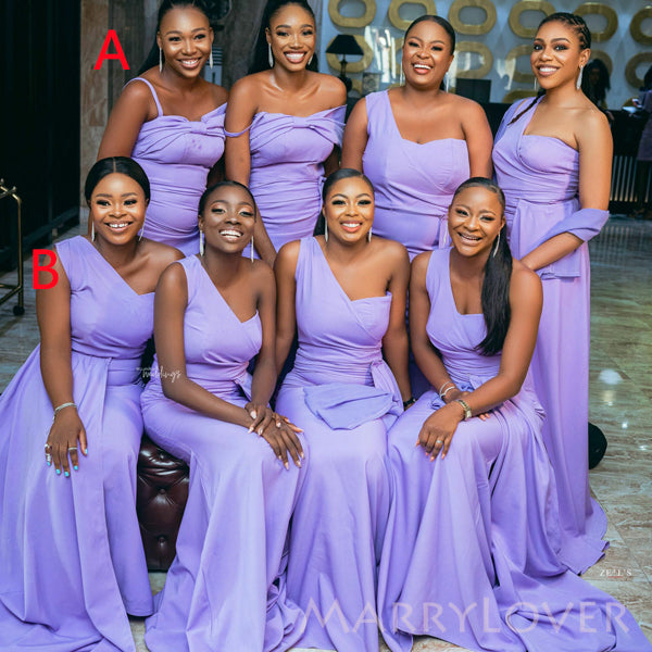 mismatched purple bridesmaid dresses Purple Mismatched Bridesmaid Dresses
