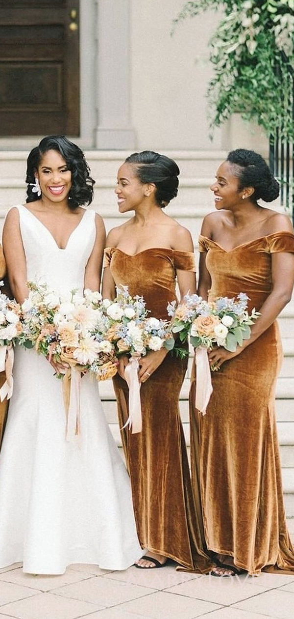 Mermaid Sweetheart Velvet Off Shoulder Custom Long Custom Bridesmaid D MarryLover Mermaid Sweetheart Velvet Off Shoulder Custom Long Custom Bridesmaid D MarryLover