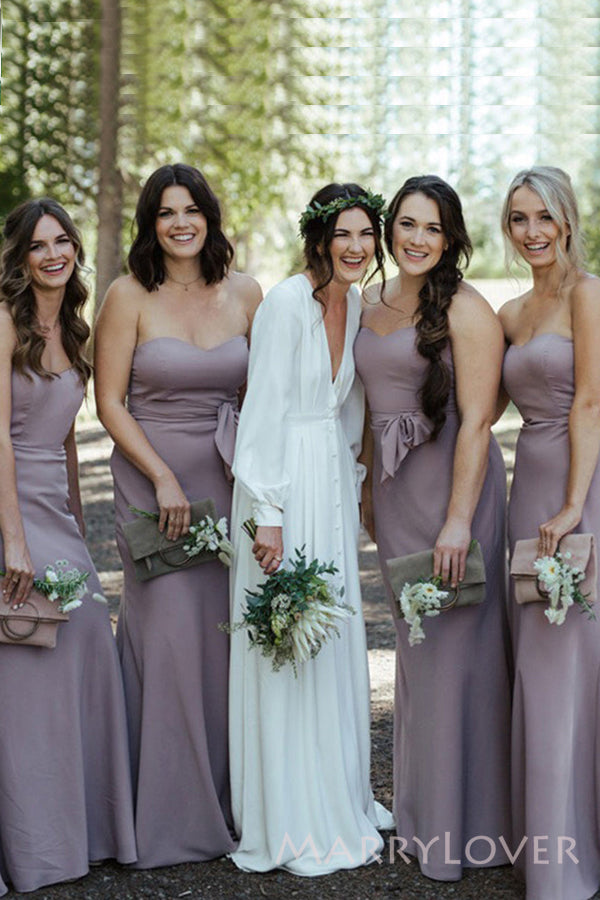 Sweetheart Dusty Purple Mermaid Long Cheap Custom Bridesmaid Dresses, MarryLover Sweetheart Dusty Purple Mermaid Long Cheap Custom Bridesmaid Dresses, MarryLover