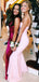 Simple Red Mermaid Spaghetti Straps Long Cheap Custom Bridesmaid Dresses, MRB0186