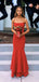 Simple Red Mermaid Spaghetti Straps Long Cheap Custom Bridesmaid Dresses, MRB0186