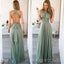 Mismatched Dusty Sage green Jersey Mermaid Long Cheap Custom Bridesmaid Dresses, MRB0191