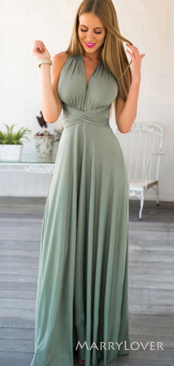 Mismatched Dusty Sage green Jersey Mermaid Long Cheap Custom Bridesmai MarryLover Mismatched Dusty Sage green Jersey Mermaid Long Cheap Custom Bridesmai MarryLover