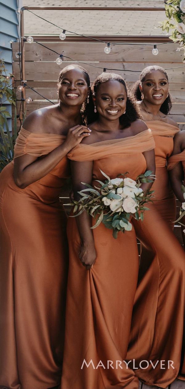 Elegant Mermaid Long Cheap Custom Bridesmaid Dresses, MRB0236 Elegant Mermaid Long Cheap Custom Bridesmaid Dresses, MRB0236