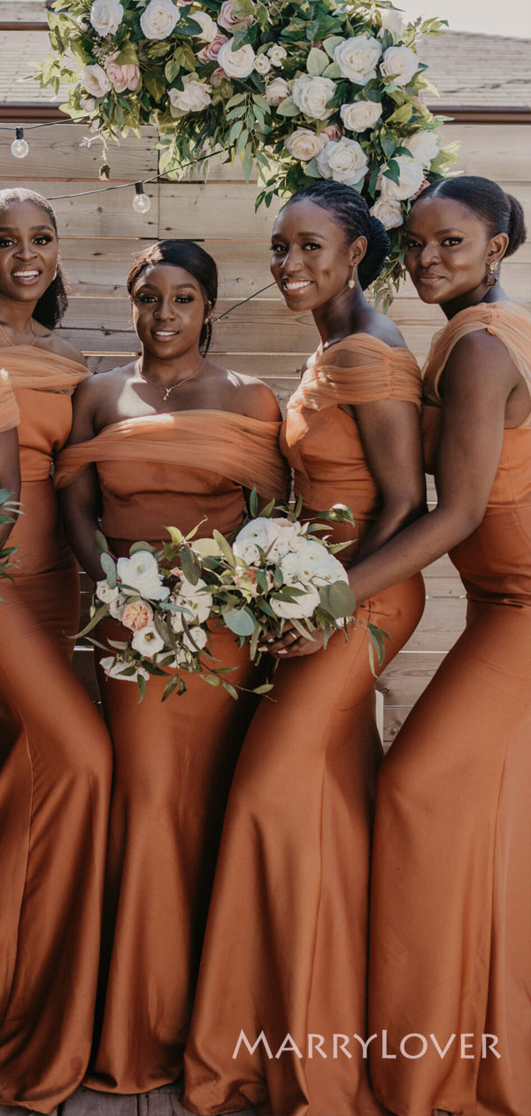Elegant Mermaid Long Cheap Custom Bridesmaid Dresses, MRB0236 Elegant Mermaid Long Cheap Custom Bridesmaid Dresses, MRB0236