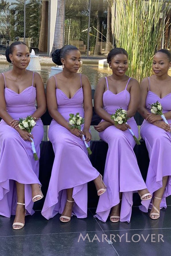 Simple Lilac Mermaid Spaghetti Straps Long Cheap Custom Sweetheart Bri MarryLover Simple Lilac Mermaid Spaghetti Straps Long Cheap Custom Sweetheart Bri MarryLover