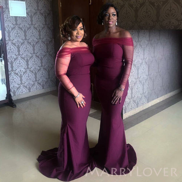 long sleeve purple bridesmaid dresses Off Shoulder Sleeves Mermaid Long Cheap Custom – MarryLover One Size Fits Most Dress Color:Dark Indigo Striped Knit Sweater Skirt this maxi dress strikes