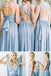 Mismatched A-line Long Cheap Custom Bridesmaid Dresses, MRB0342