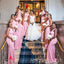 Mismatched Pink Satin Mermaid Long Cheap Custom Bridesmaid Dresses, MRB0343