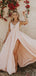 A-line V Neck Sleeveless Cheap Evening Prom Dresses, Long Prom Dresses, OL099