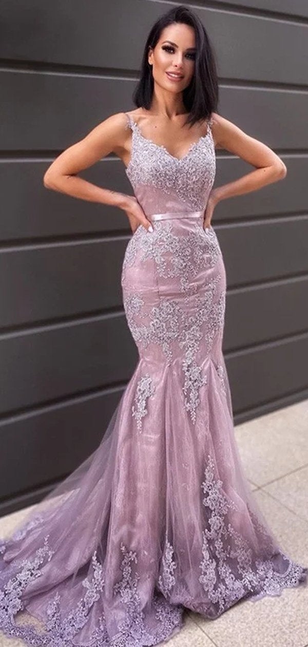 mermaid sweet 16 dresses Leely Women Light Blue Sparkly Beaded Mermaid Long Prom Dress Spaghetti Straps Tulle Sweet 16 Formal Dress
