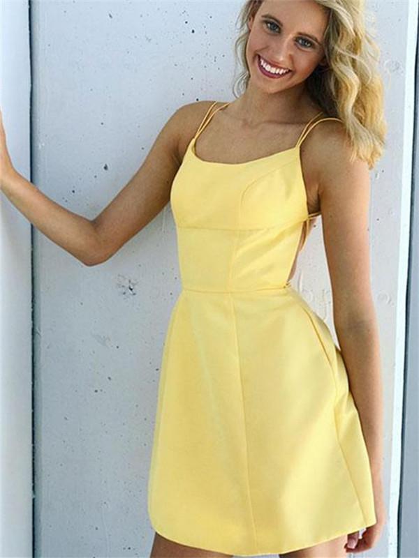 A-Line Spaghetti Straps Backless Simple Cheap Homecoming Dresses, HD05 MarryLover A-Line Spaghetti Straps Backless Simple Cheap Homecoming Dresses, HD05 MarryLover