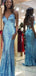 Mermaid Lace Up Back V Neck Evening Prom Dresses, Sweet 16 Prom Dresses, PY032