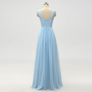 A-line Floor-length Sweetheart  Bridesmaid Dresses With Pleats, BD0558-1