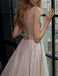 Hot selling A-line Sexy Deep V-Neck Backless Sequins Long Prom Dress, PD0135