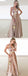A-line Floor-length Deep V-neck Lace Appliques Long Prom Dress With Pleats, PD0134