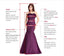 V Neck side Slit A-line Red stretch satin Spaghetti Straps Long Evening Prom Dresses, Cheap Custom Prom Dresses, MR7537