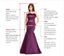 Spaghetti Straps Mermaid Long Evening Prom Dresses, Tulle Side Slit Custom Prom Dresses, MR8292