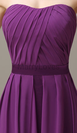 Sweetheart Chiffon Floor Length Bridesmaid Dresses