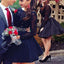 Black Long Sleeves Open Back Popular Homecoming Dresses, BG51466 - Bubble Gown